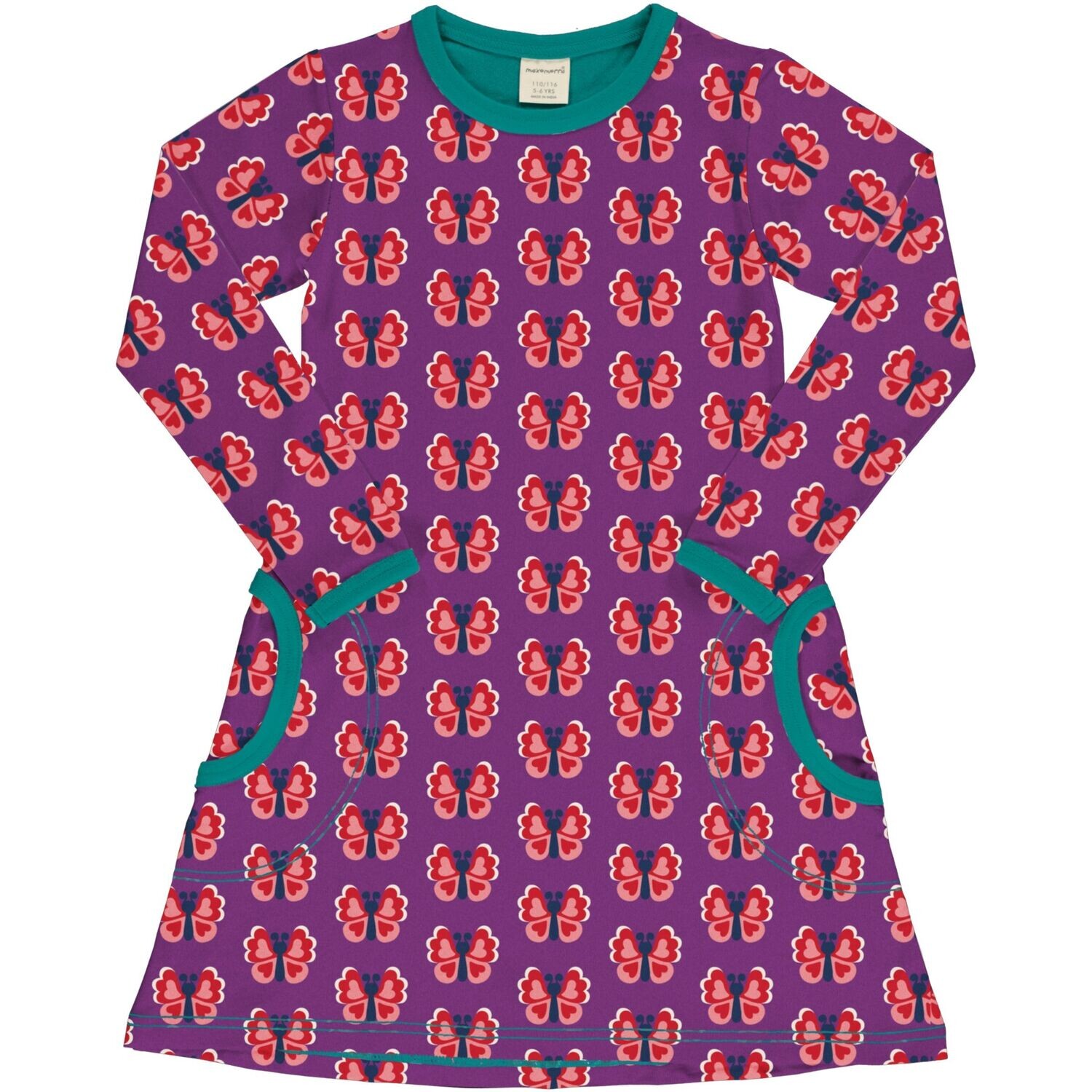 Maxomorra Dress LS Butterfly