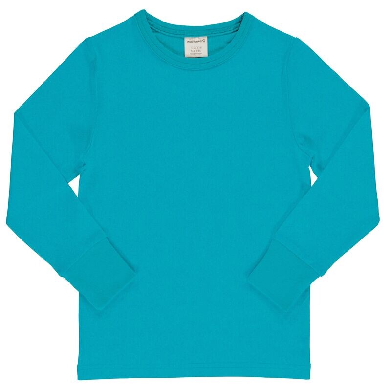 Maxomorra Top LS Turquoise Blue