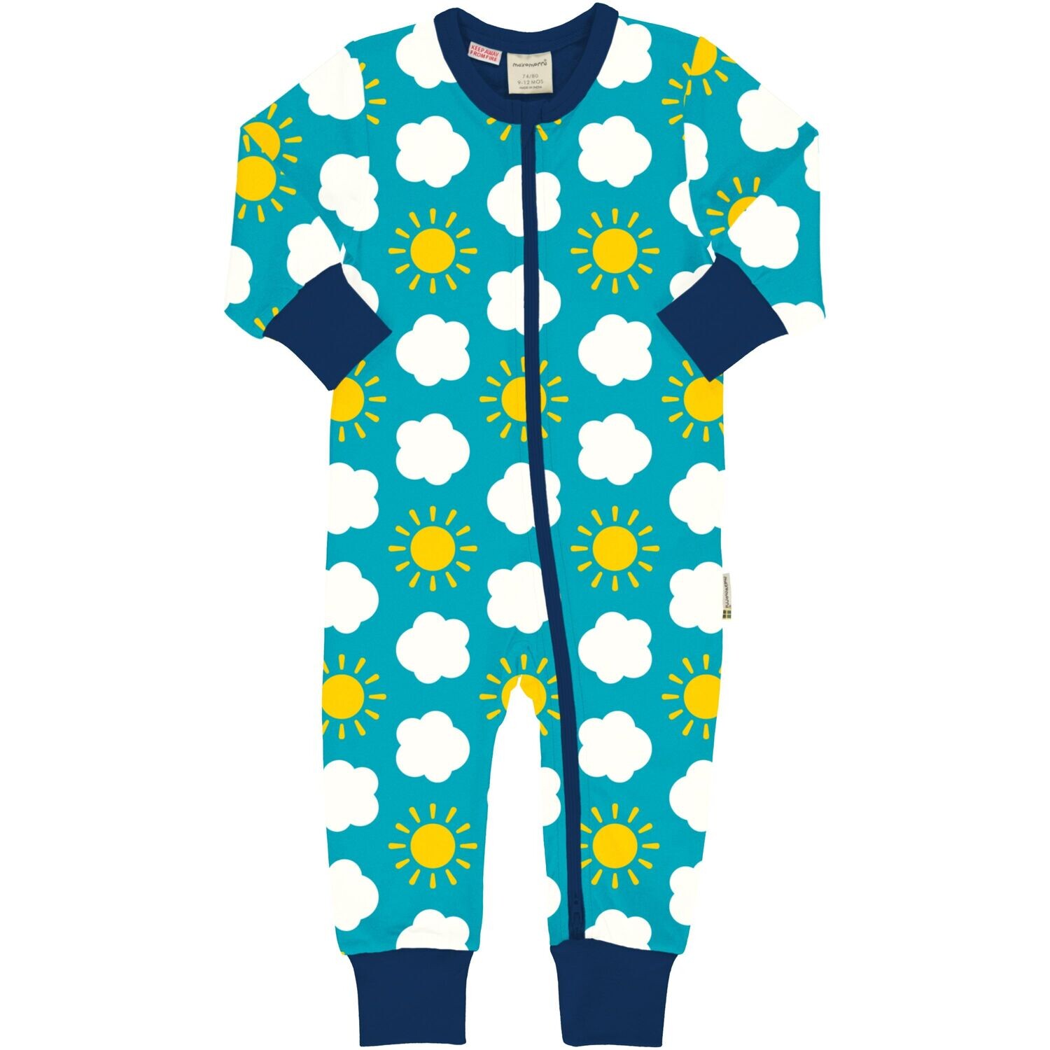 Maxomorra Classic Rompersuit LS Sky
