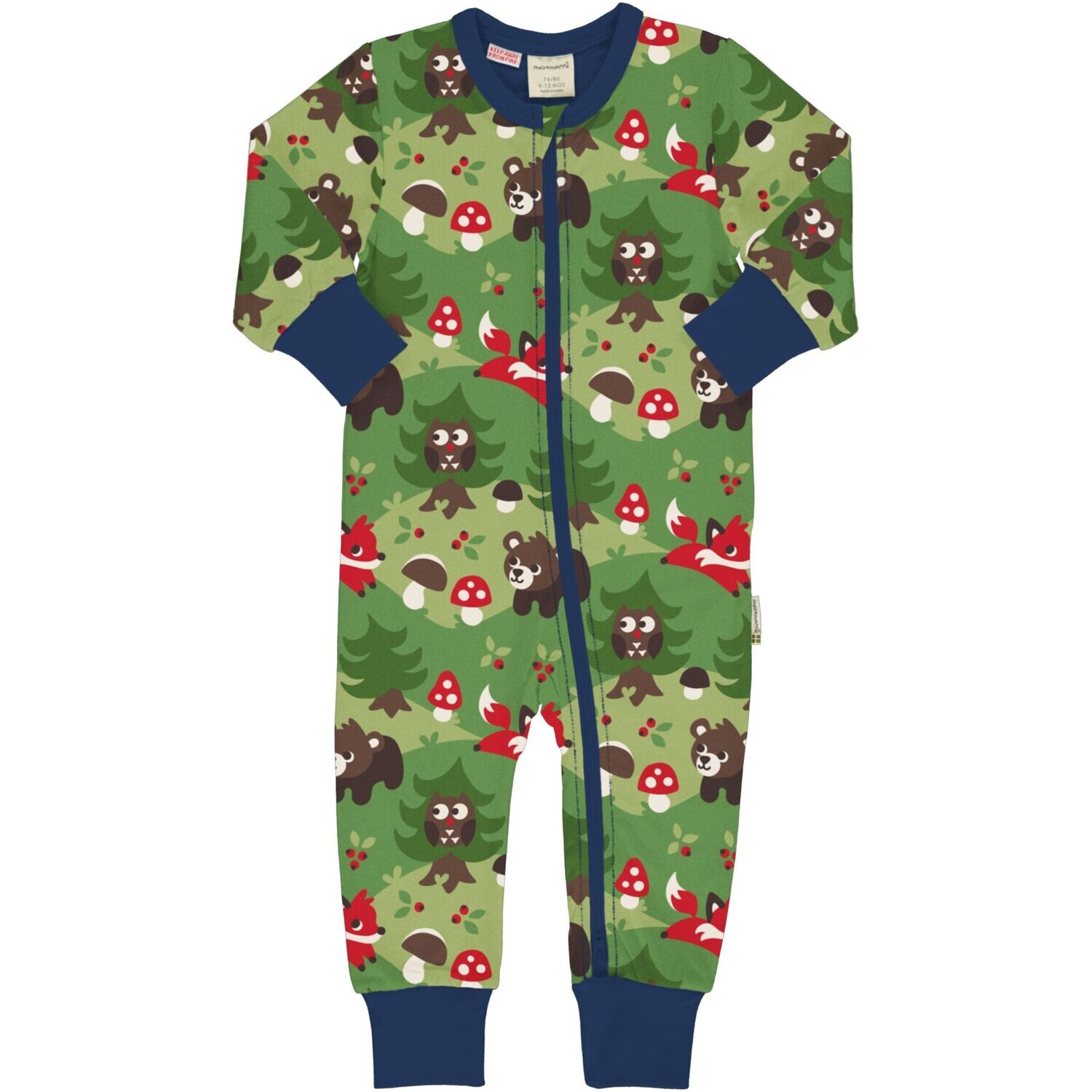 Maxomorra Rompersuit LS Forest