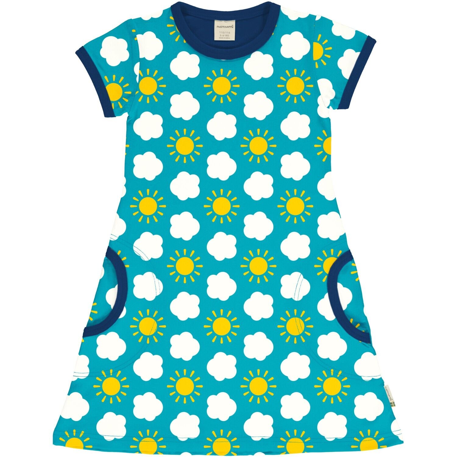 Maxomorra Classic Dress SS Sky