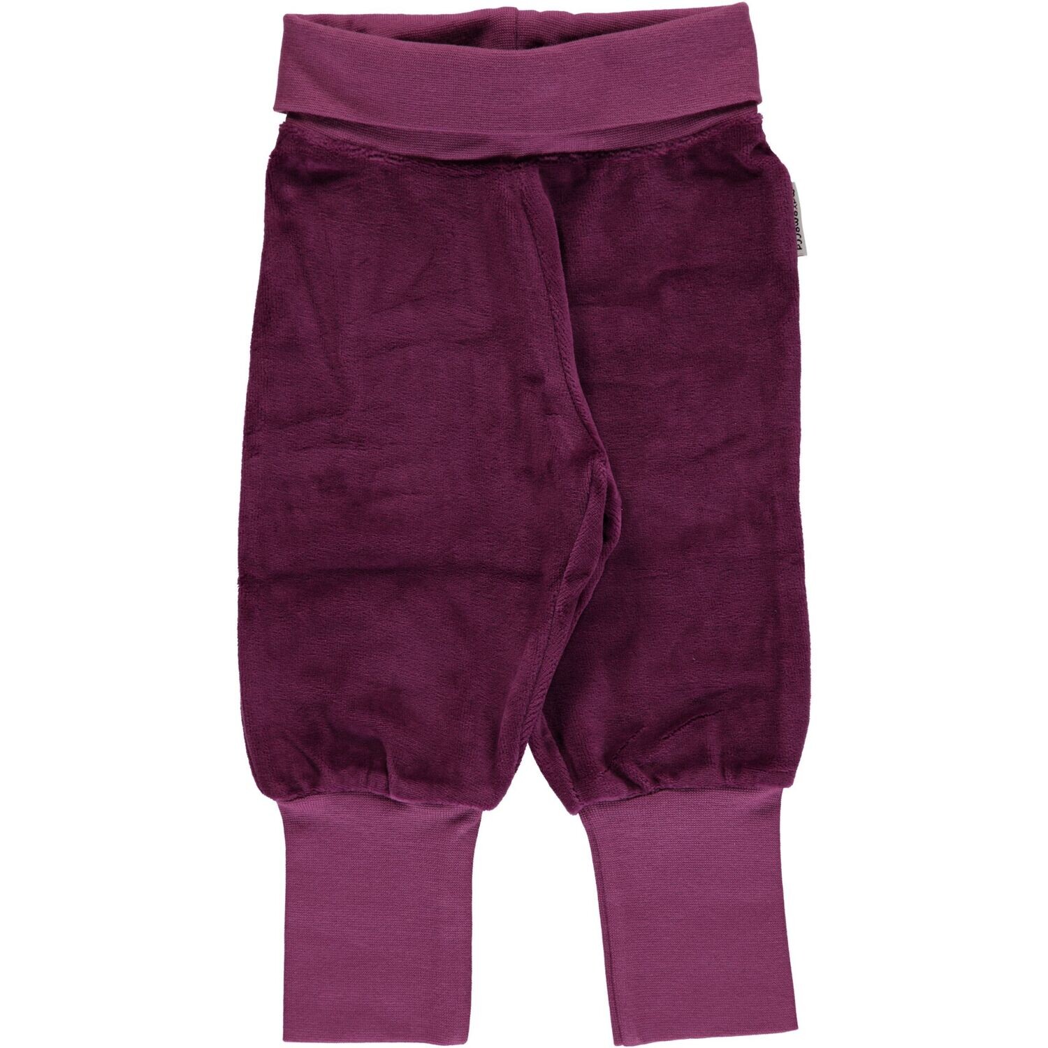 Maxomorra Pants Rib Velour Purple