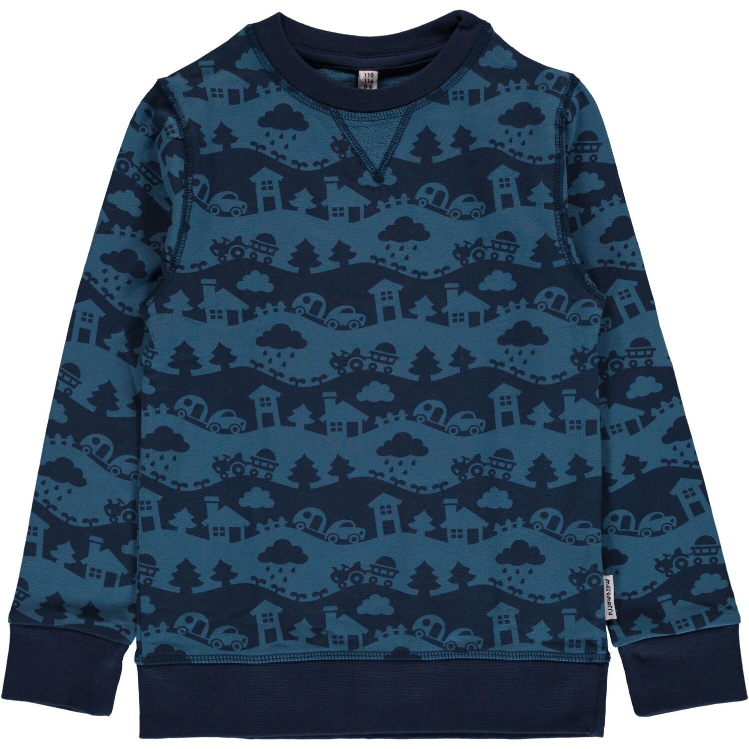 Maxomorra Sweatshirt Blue Landscape