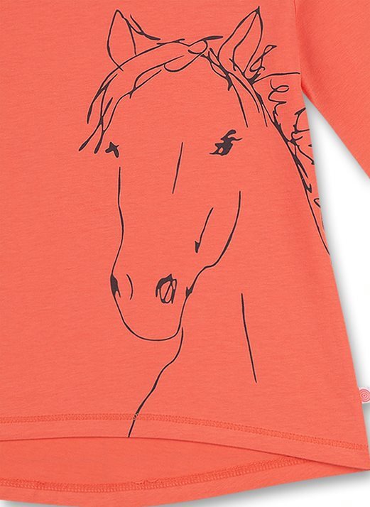 Sanetta Pyjama Long Horse /Stripe Orange
