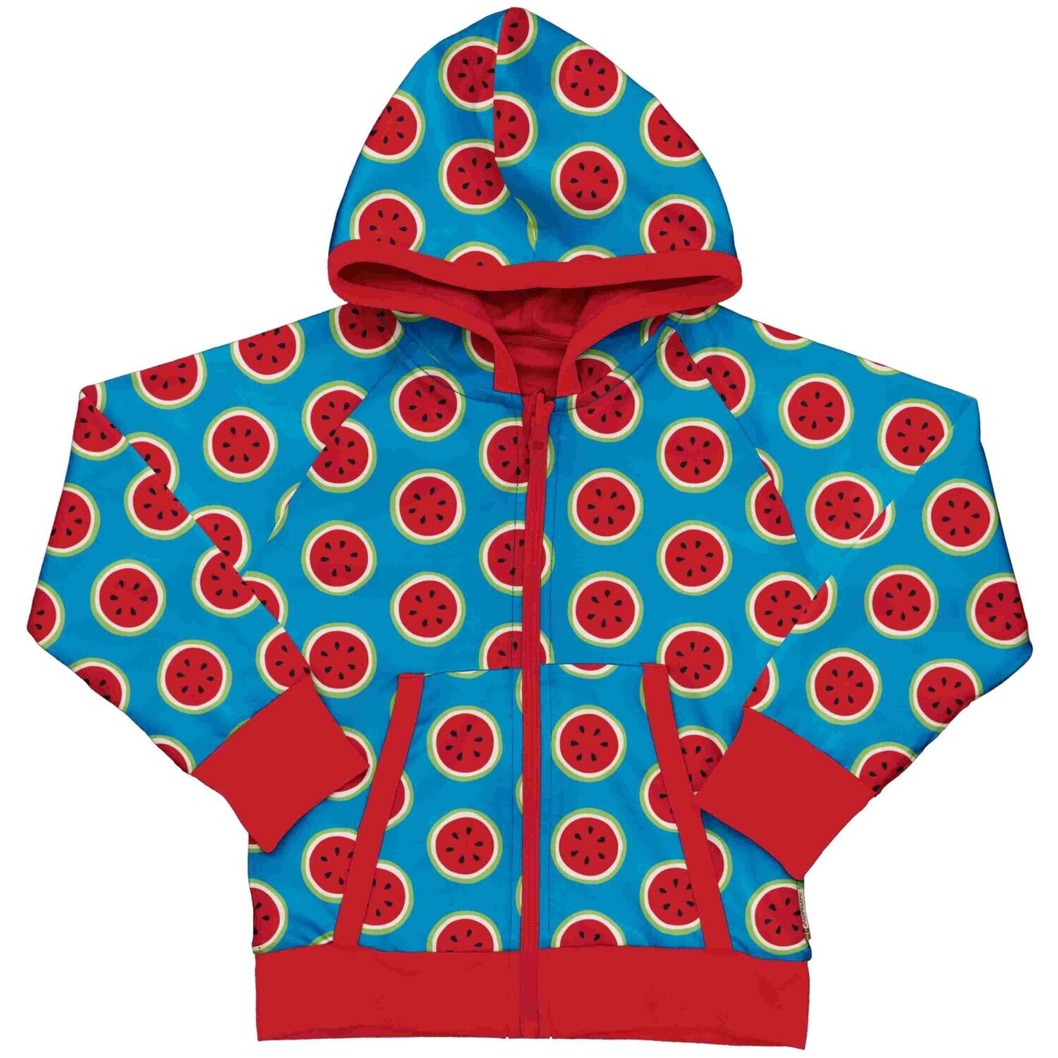Maxomorra Cardigan Hood Reversible Watermelon