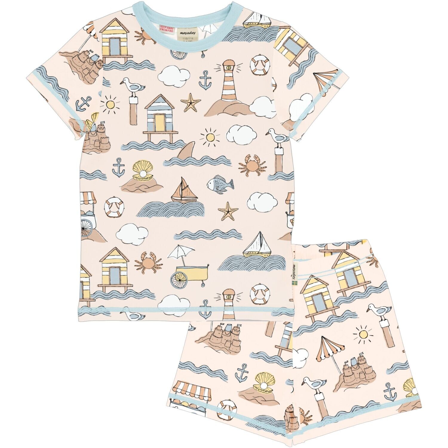 Meyadey by Maxomorra Pyjama SS Salty Shore *AKTION*