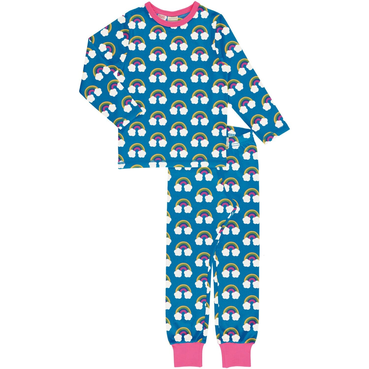Maxomorra Pyjama Set LS Farm Rainbow