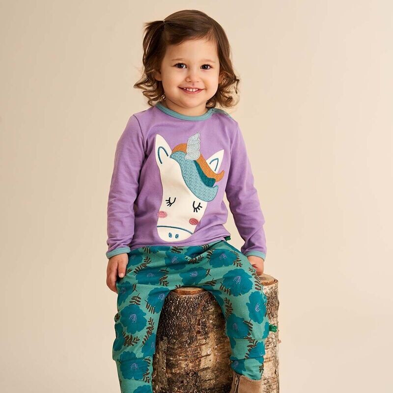 Green Cotton Fred's World Langarmshirt Unicorn