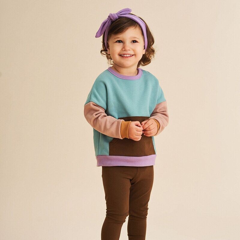 Green Cotton Freds World Sweatshirt Block Mineral Baby