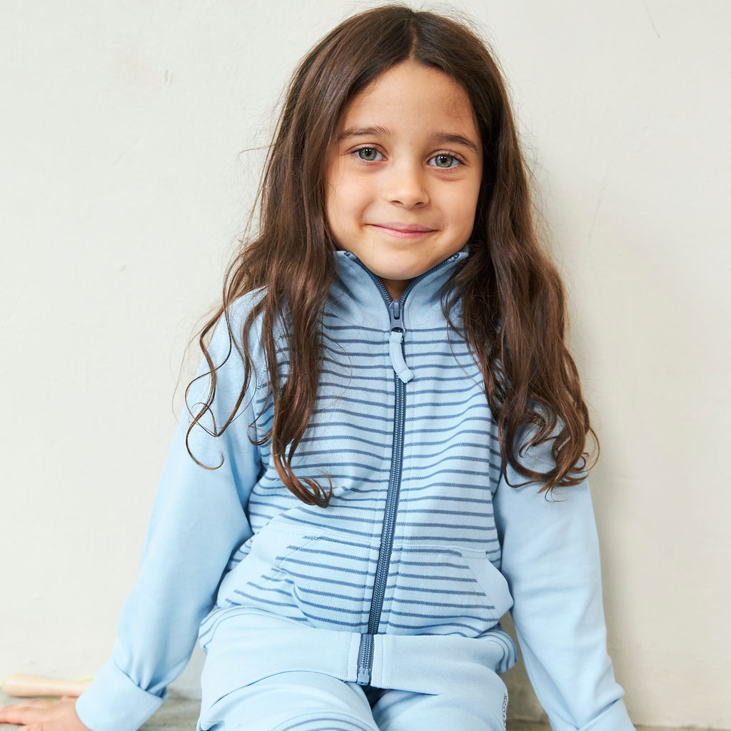 Geggamoja Zipsweater Blue/Blue