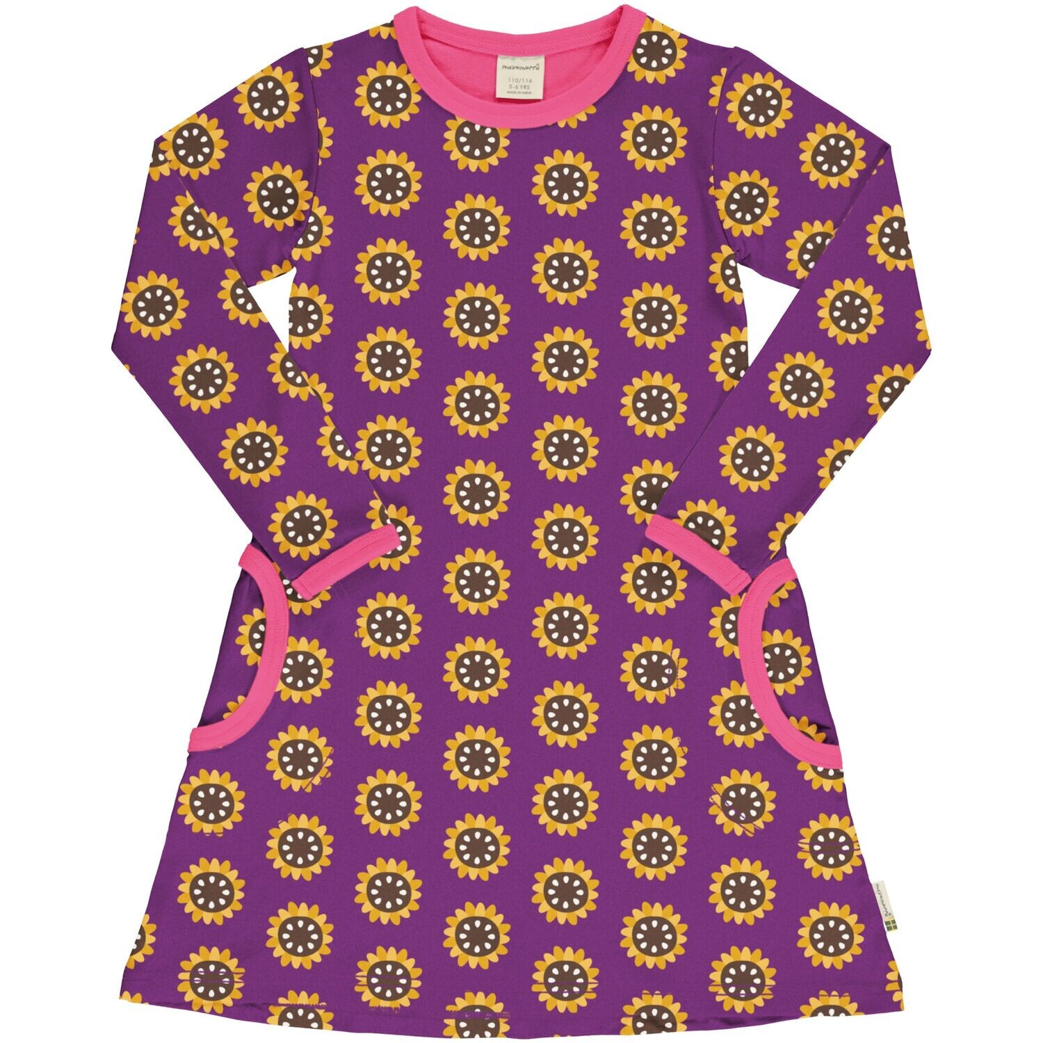 Maxomorra Dress LS Garden Sunflower