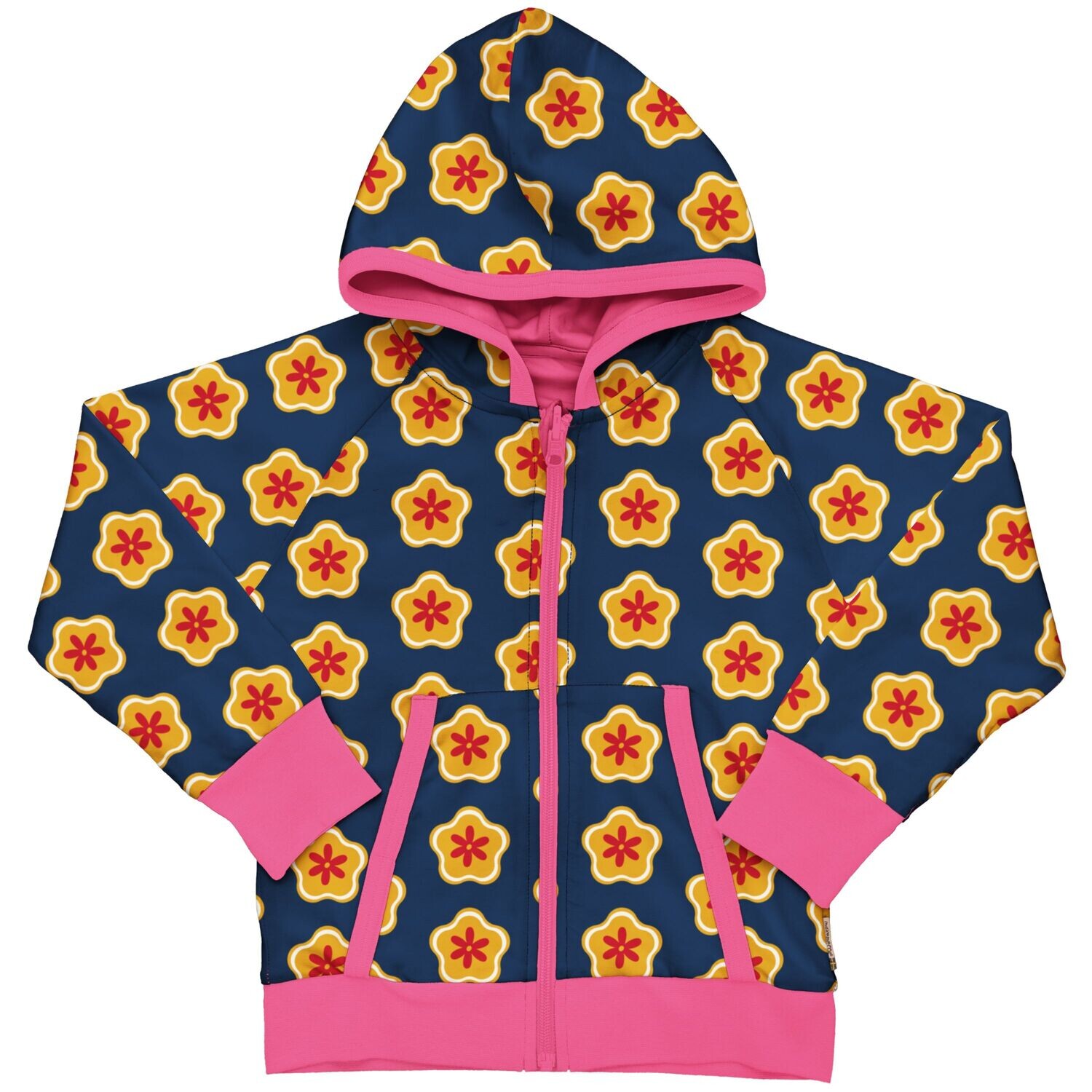 Maxomorra Cardigan Hood Reversible Nordic Mullein