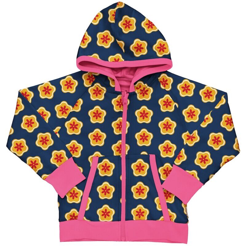 Maxomorra Cardigan Hood Reversible Nordic Mullein