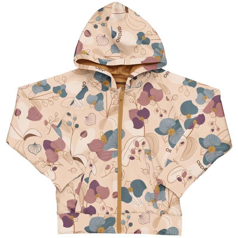 Meyadey by Maxomorra Cardigan Hood Lined Tropical Orchid