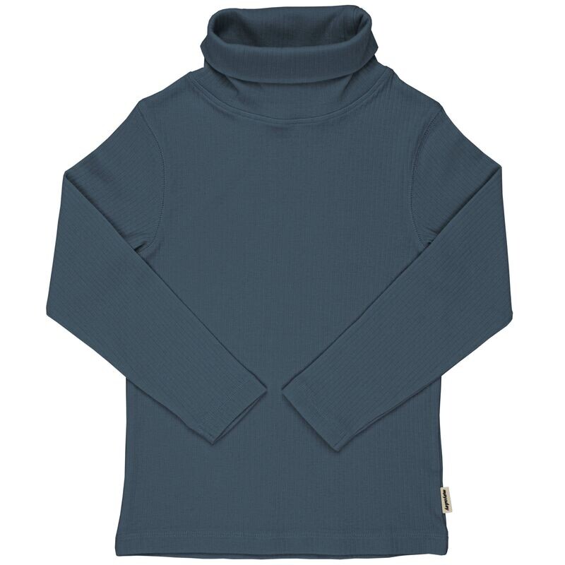 Meyadey by Maxomorra Top LS Turtleneck Rib Solid Rainfall