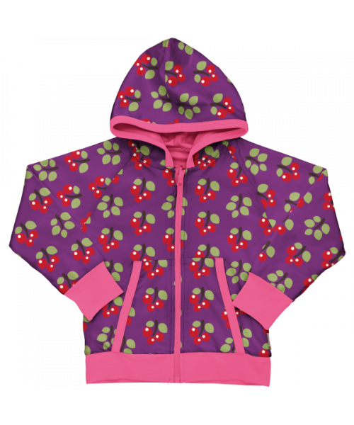 Maxomorra Cardigan Hood Reversible Arctic Berry
