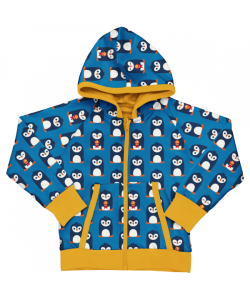 Maxomorra Cardigan Hood Reversible Arctic Penguin