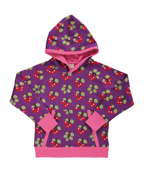 Maxomorra Hoodie Lined Arctic Berry