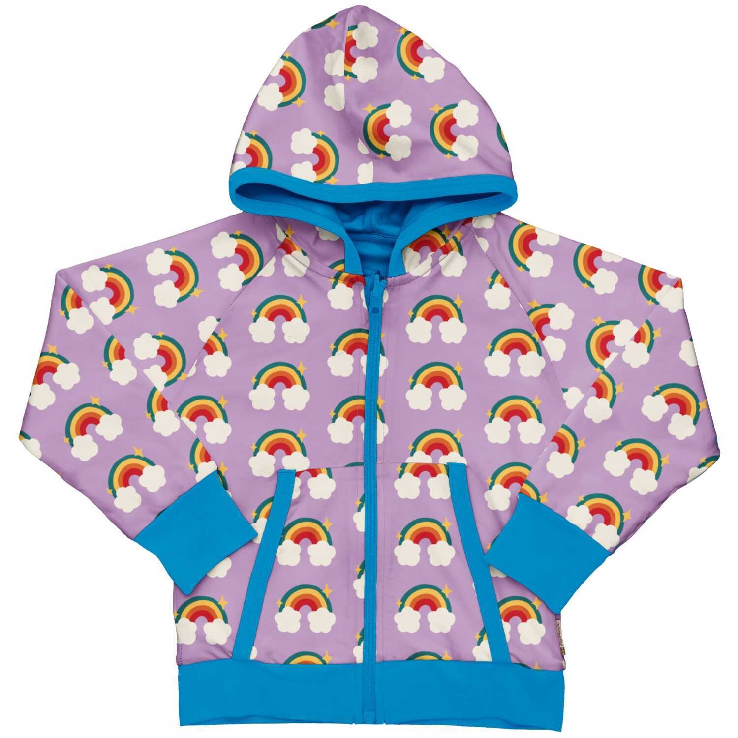 Maxomorra Cardigan Hood Reversible Tales Rainbow