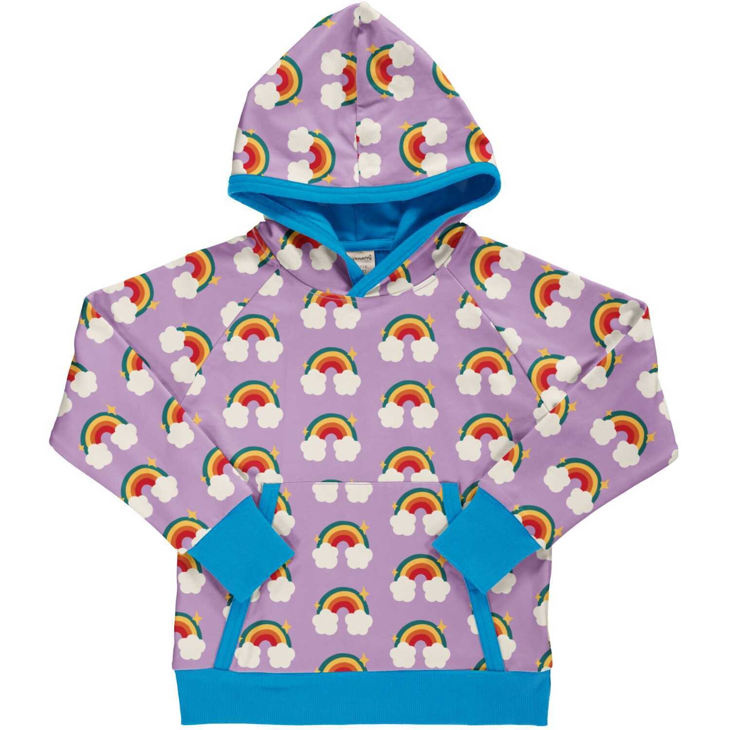Maxomorra Hoodie Lined Tales Rainbow