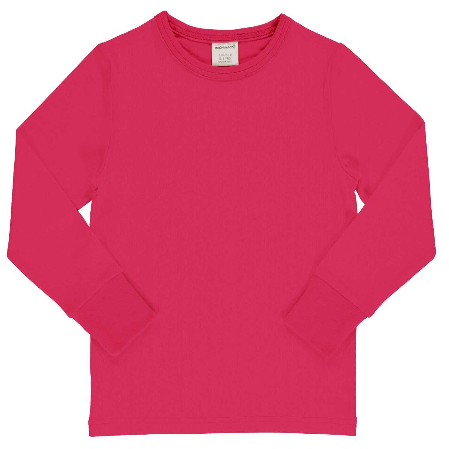 Maxomorra Shirt LS Solid Pink Blossom