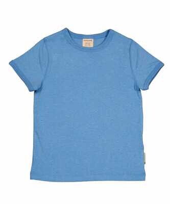 Maxomorra Shirt SS Melange Blue Mel