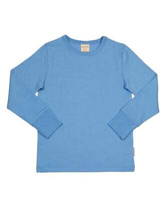 Maxomorra Shirt LS Melange Blue Mel