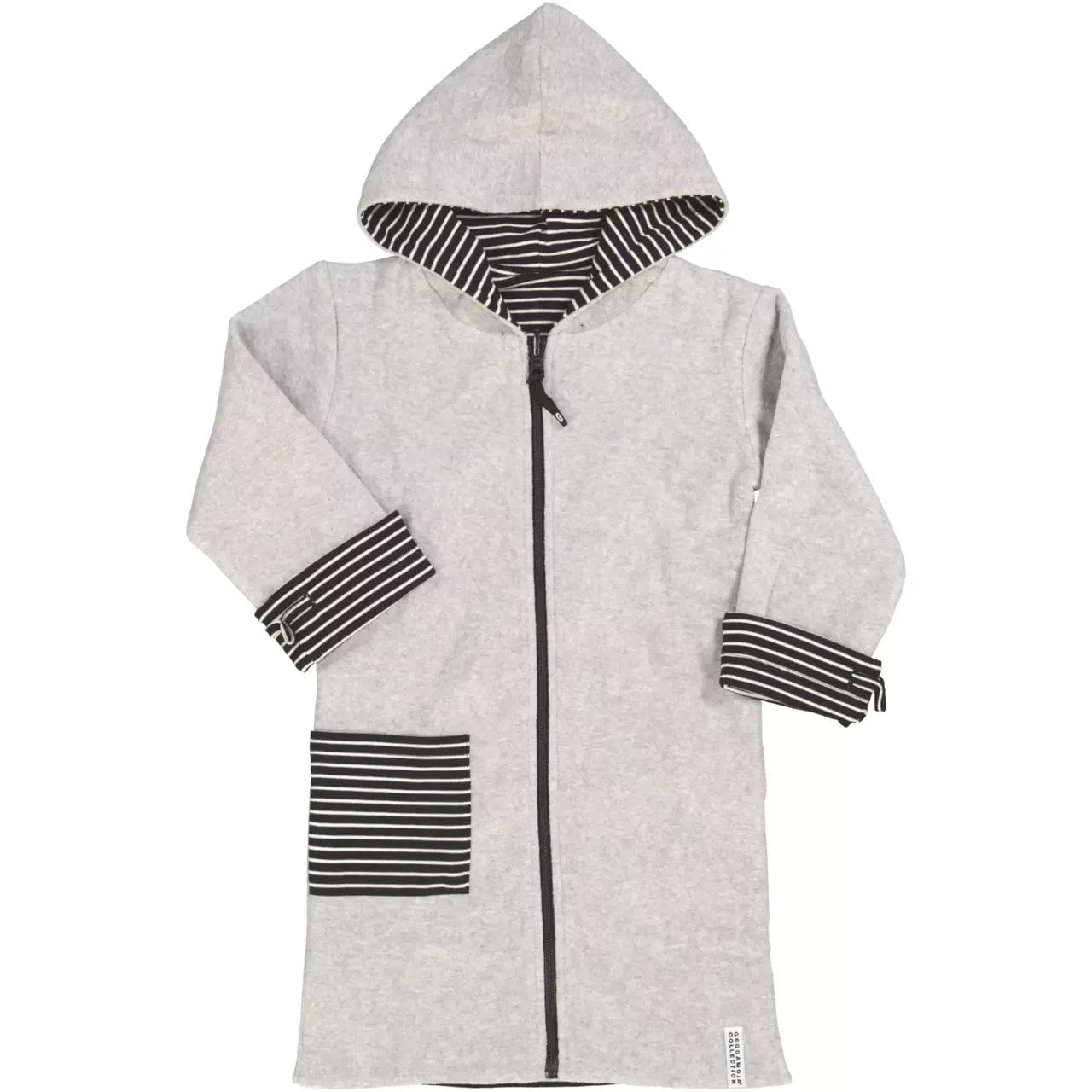 Geggamoja Bademantel wendbar Classic Black/White