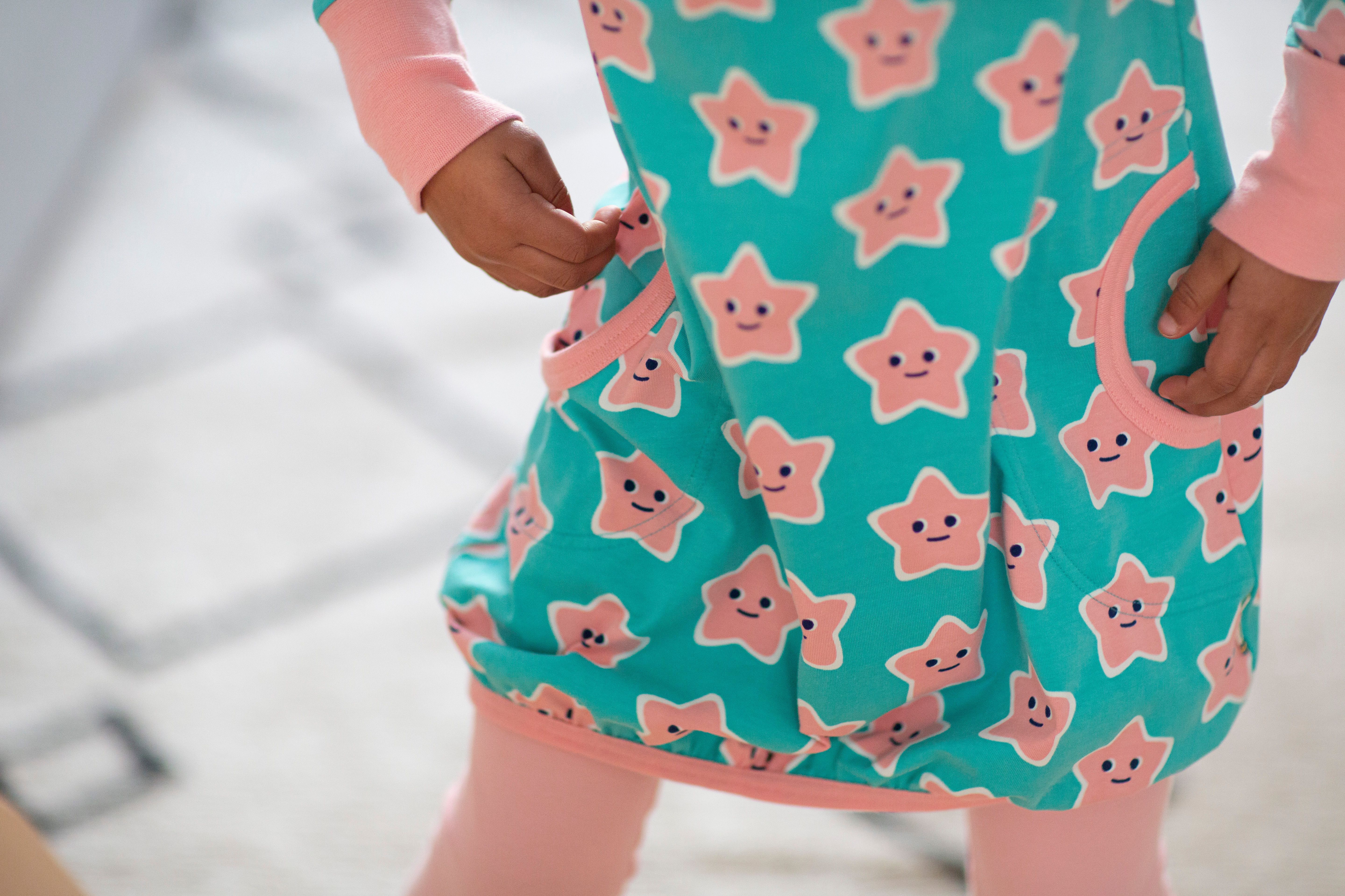 Maxomorra Dress Balloon LS Starfish *SALE*