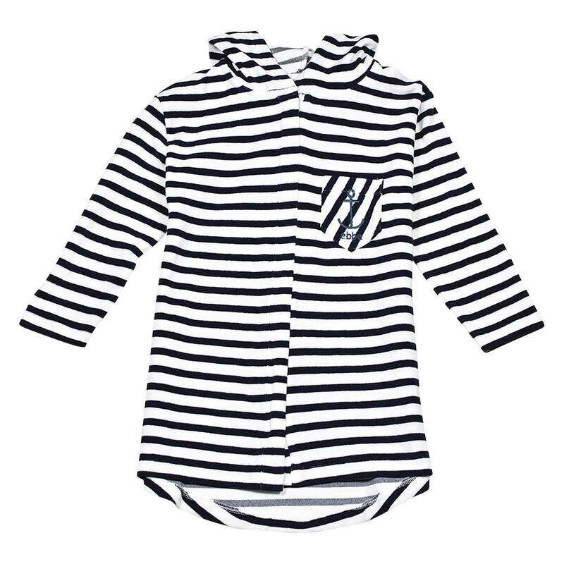 Ebbe Kids Kattegatt Bademantel Off White Navy *LIQUIDATIONSPREIS*