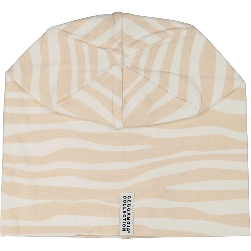 Geggamoja Mütze Leo Bamboo Beige Zebra