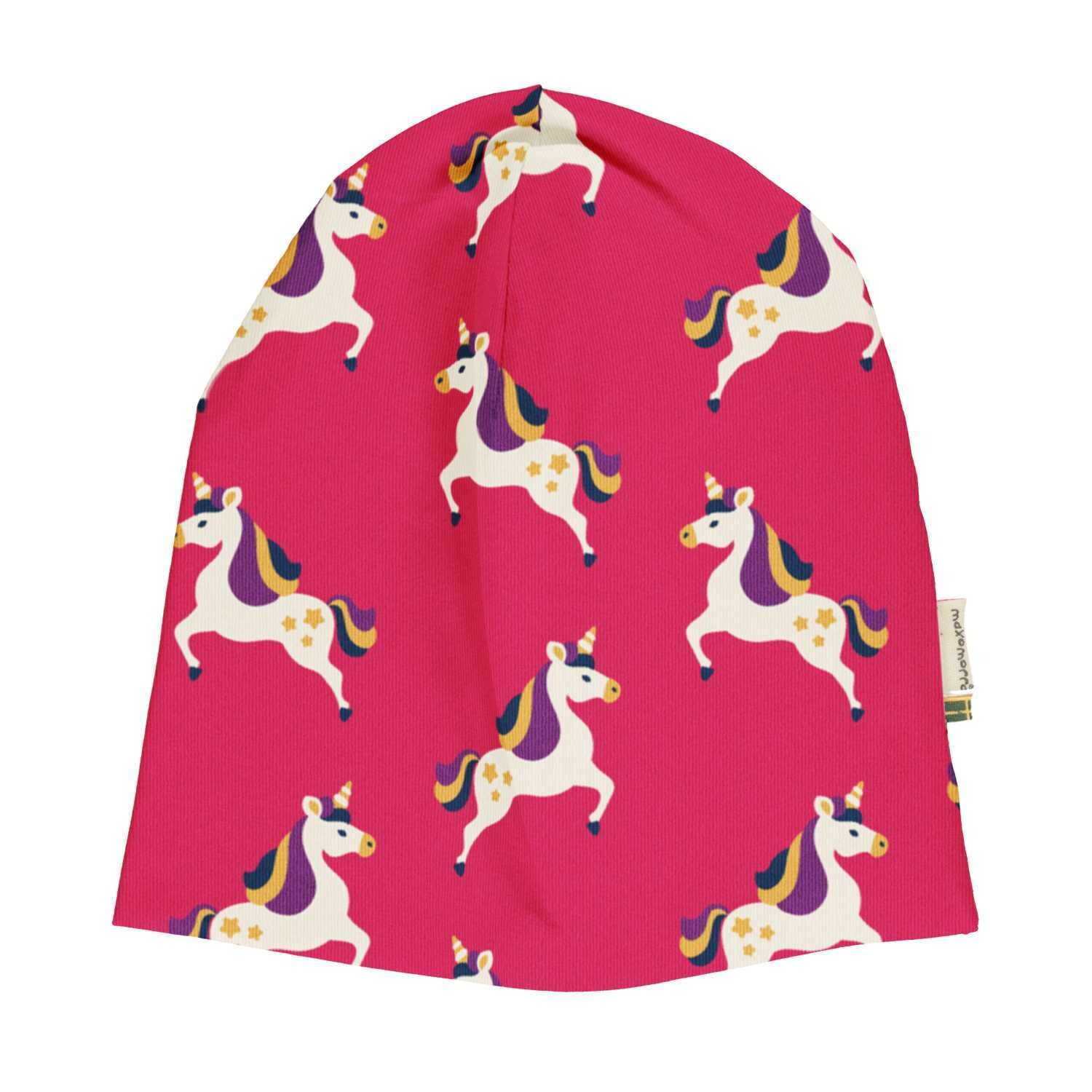 Maxomorra Mütze Pink Unicorn