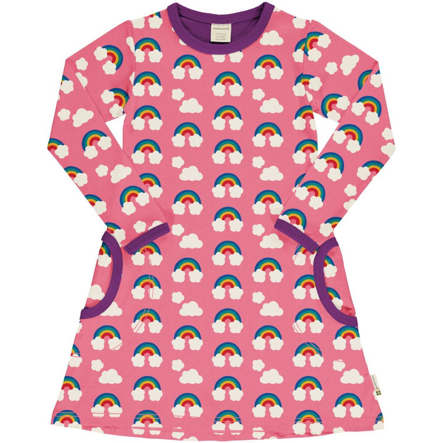 Maxomorra Dress LS Rainbow