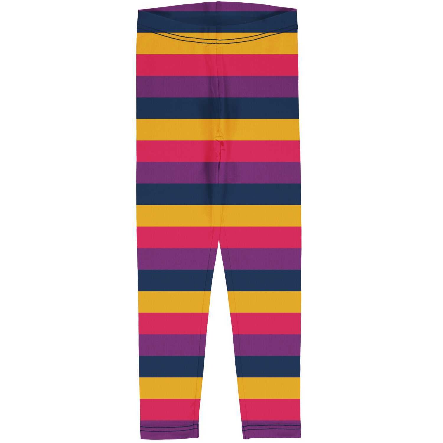 Maxomorra Leggings Stripes Purple