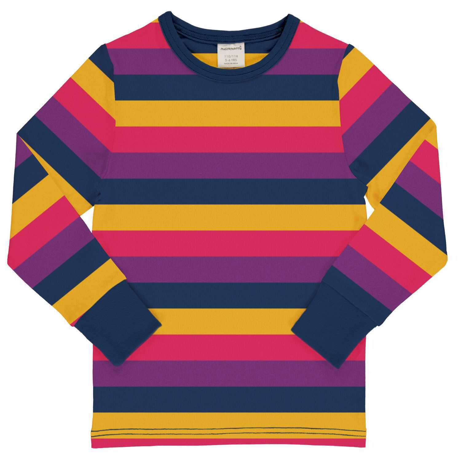 Maxomorra Shirt LS Stripes Purple