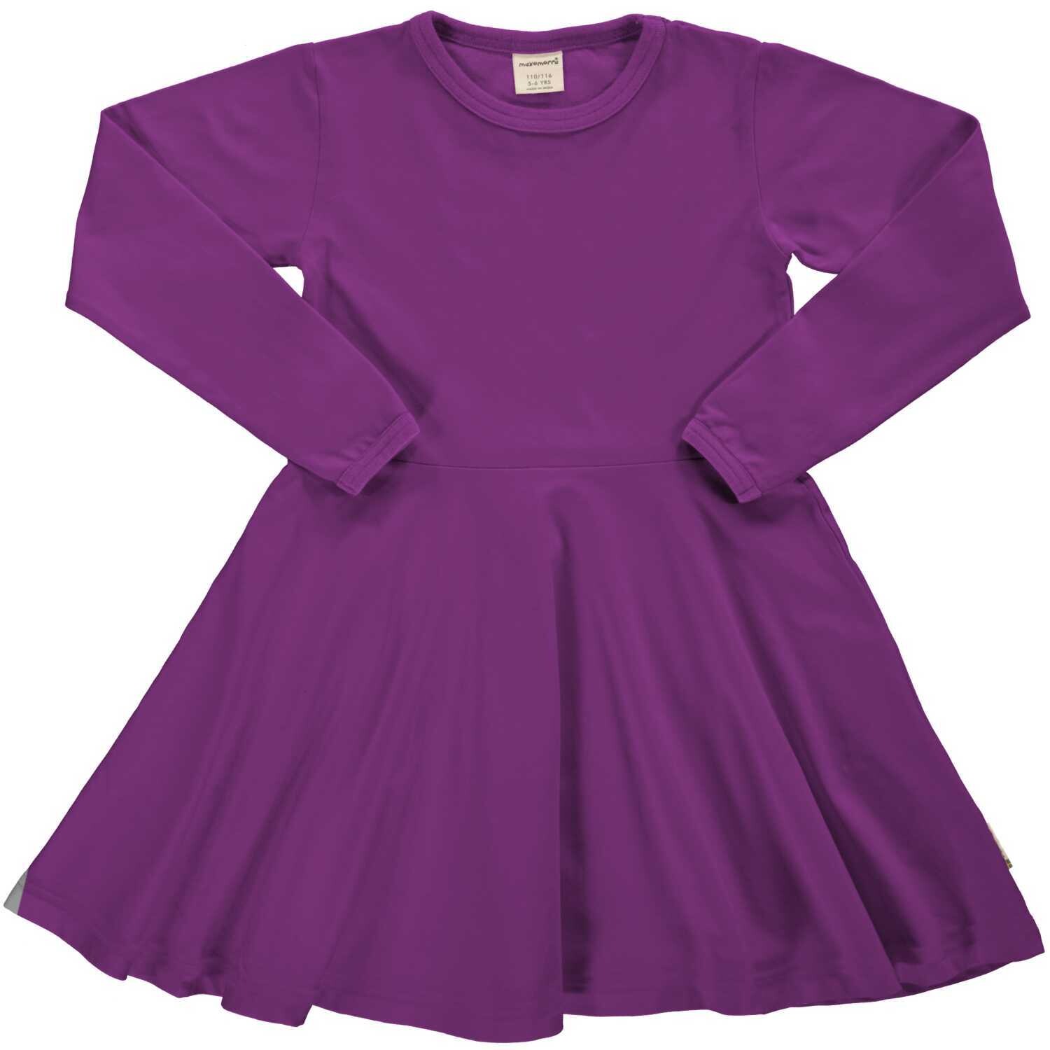 Maxomorra Dress Circle LS Solid Violet
