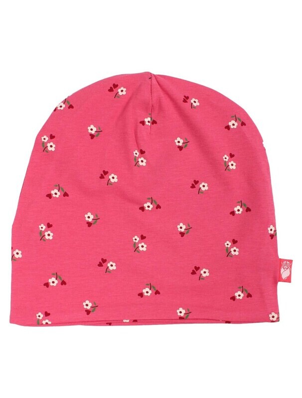 Danefae Jersey Beanie Miniflower Rasberry Sorbet