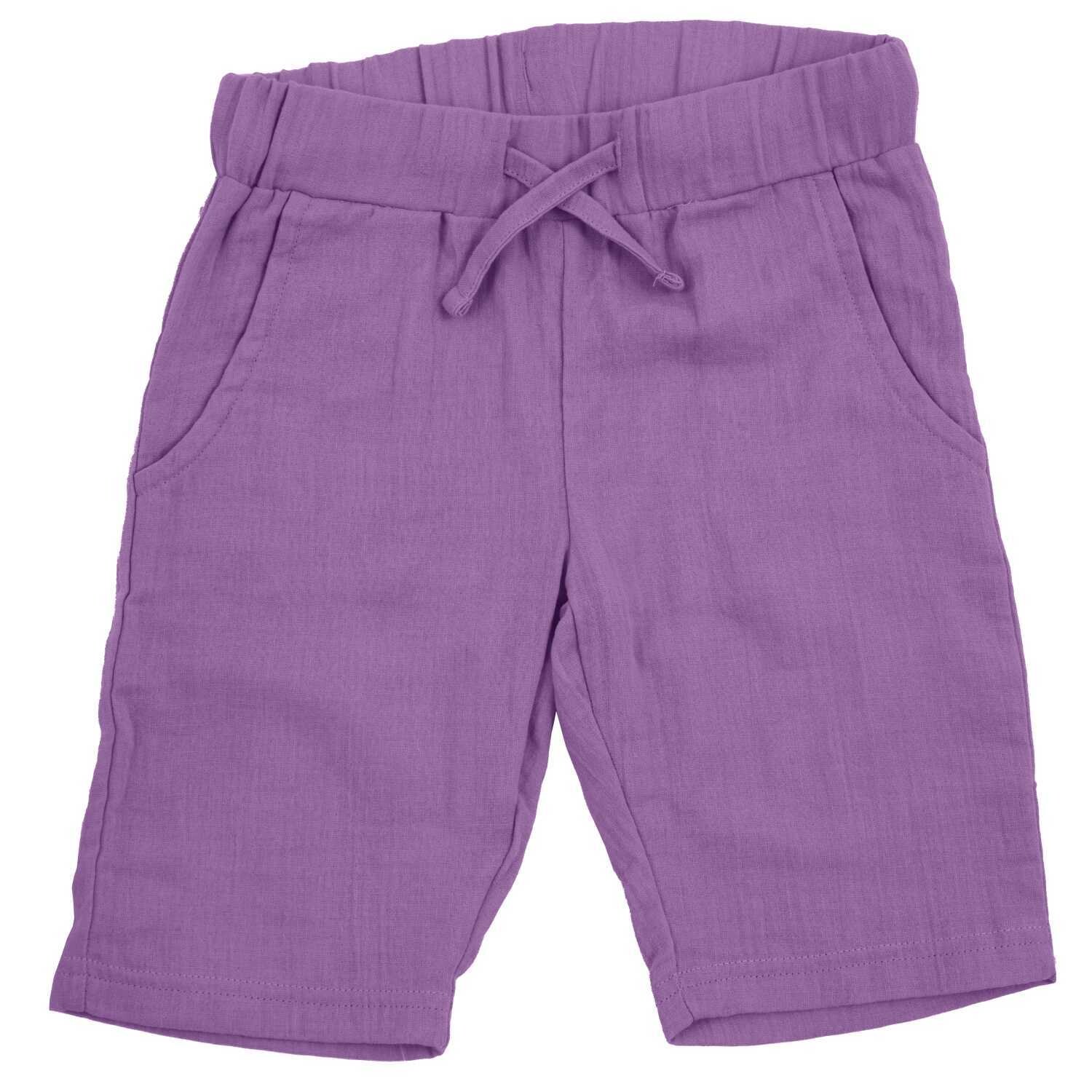 Maxomorra Shorts Knee Muslin Purple Light