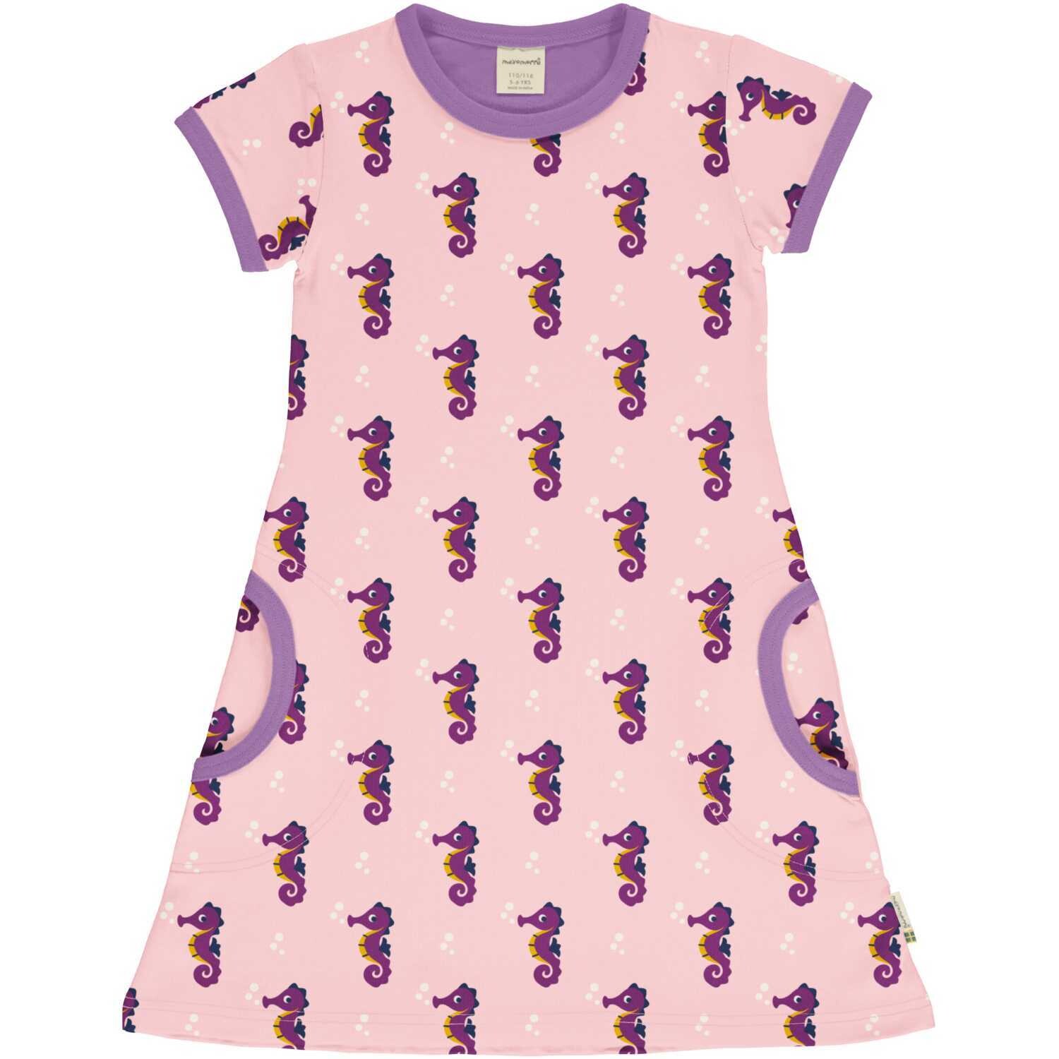 Maxomorra Dress SS Seahorse Light