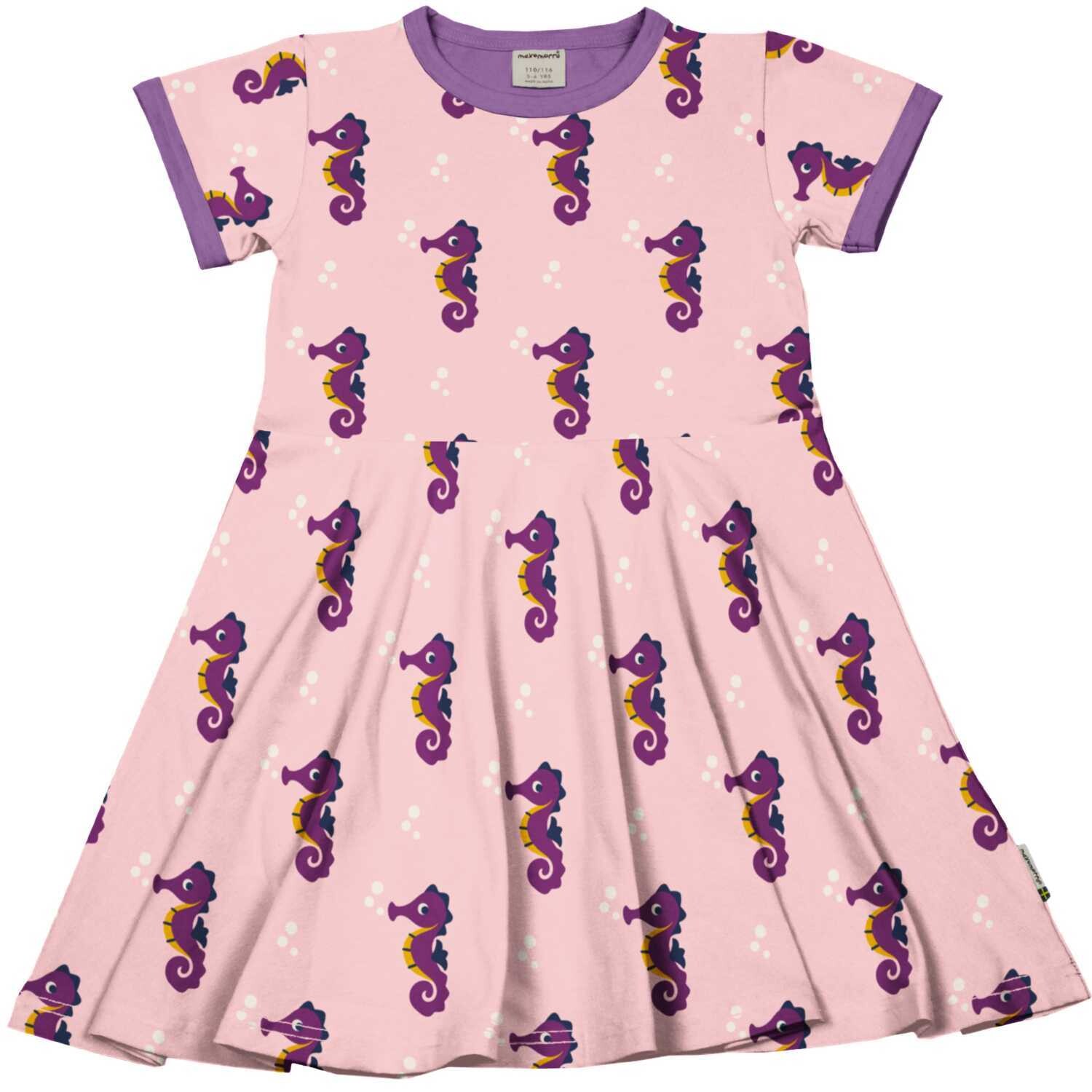Maxomorra Dress Circle SS Seahorse Light
