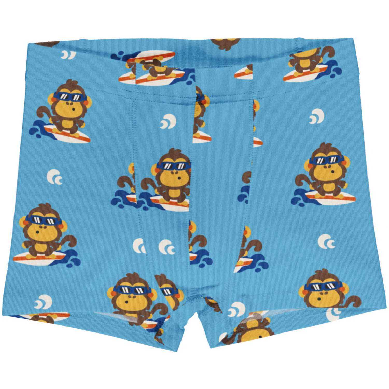 Maxomorra Boxershorts Monkey Blue