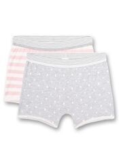 Sanetta Unterhosen (Doppelpack) GrauMelange/Ringel Rose