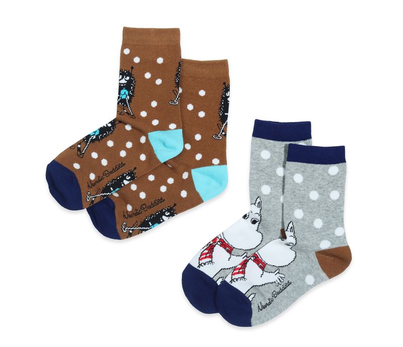 Moomin by Nordic Buddies Double Pack Brown/Grey