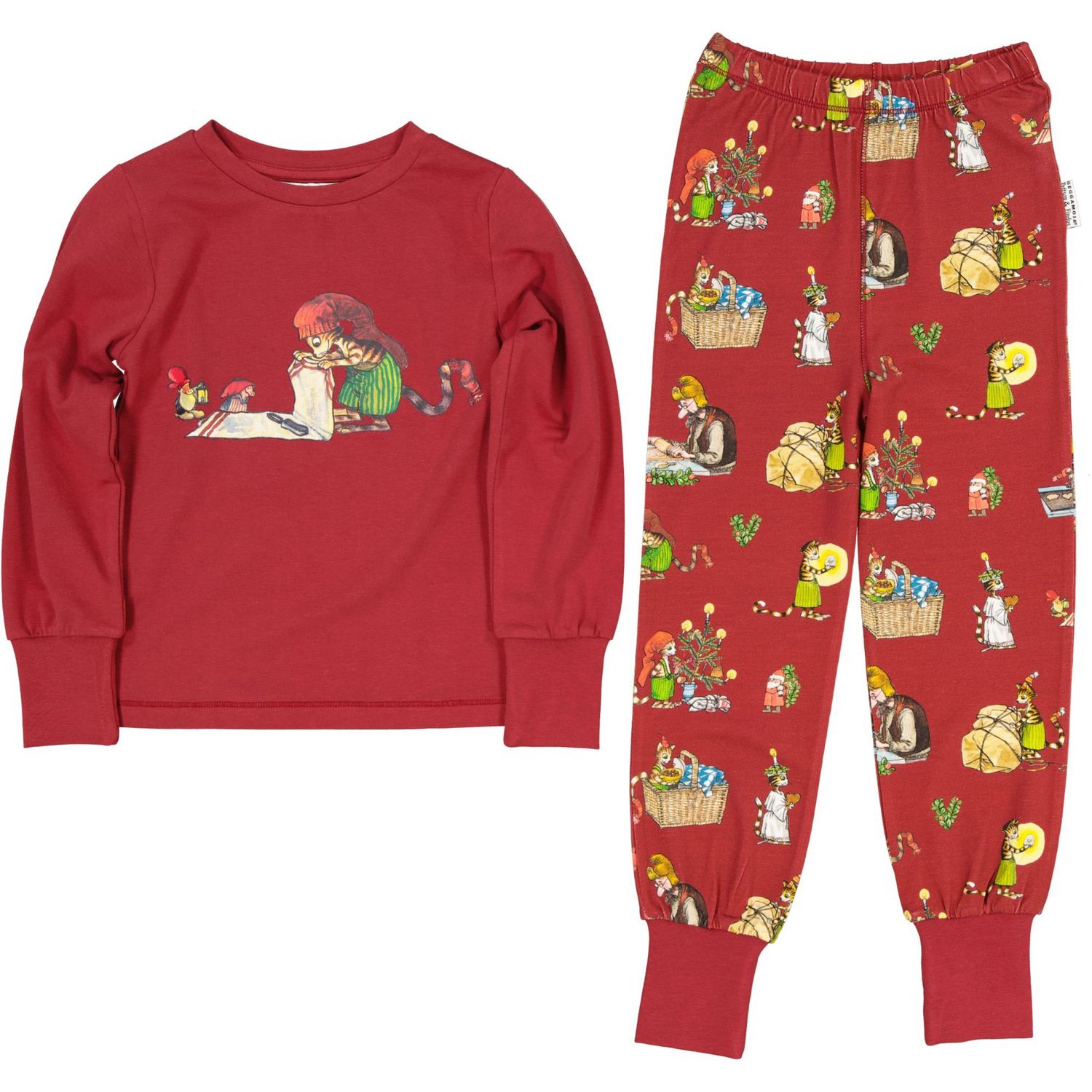 Geggamoja Pyjama Dark Red Pettersson und Findus