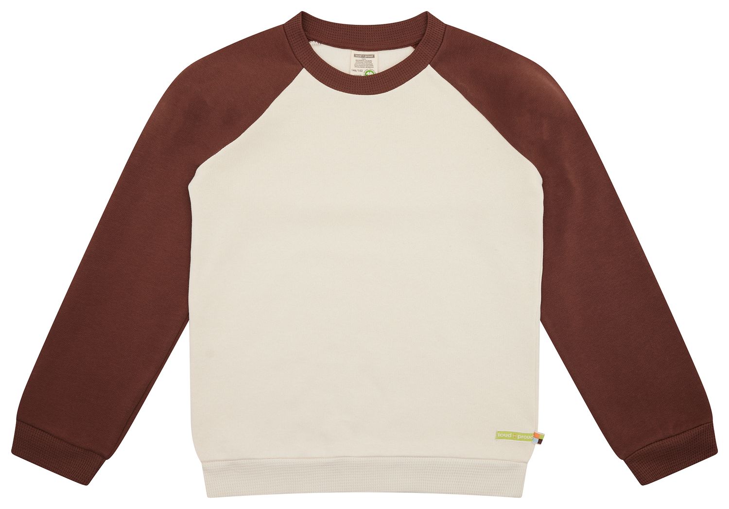 Loud + Proud Sweatshirt Raglan Vanilla/Wood