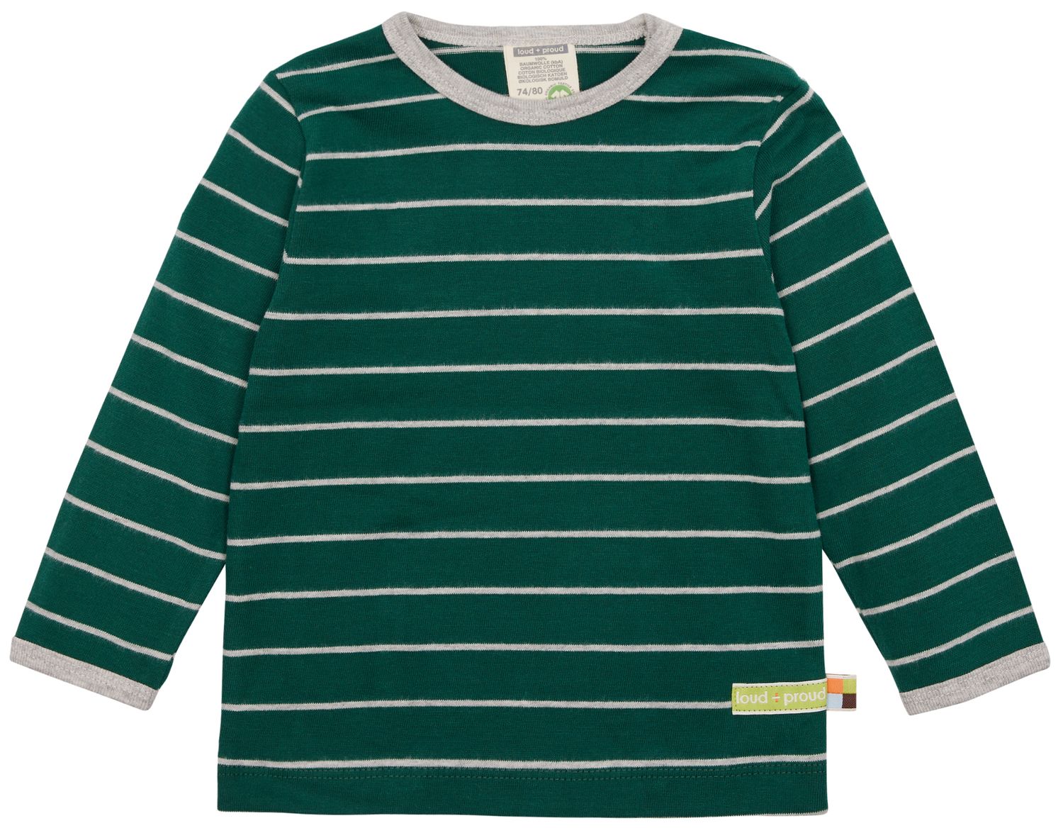 Loud + Proud Langarmshirt gestreift Green