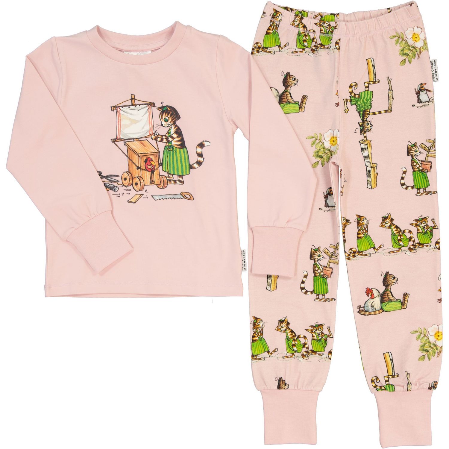 Geggamoja Pyjama Dusty Pink Pettersson und Findus