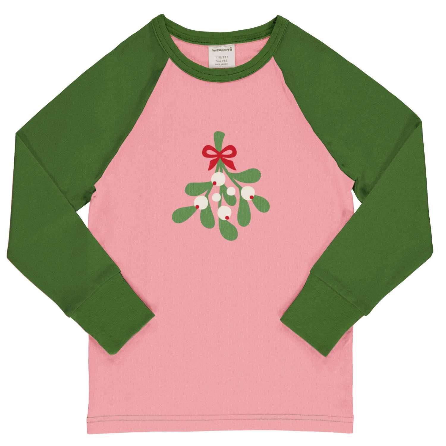 Maxomorra Top LS  Raglan Mistletoe