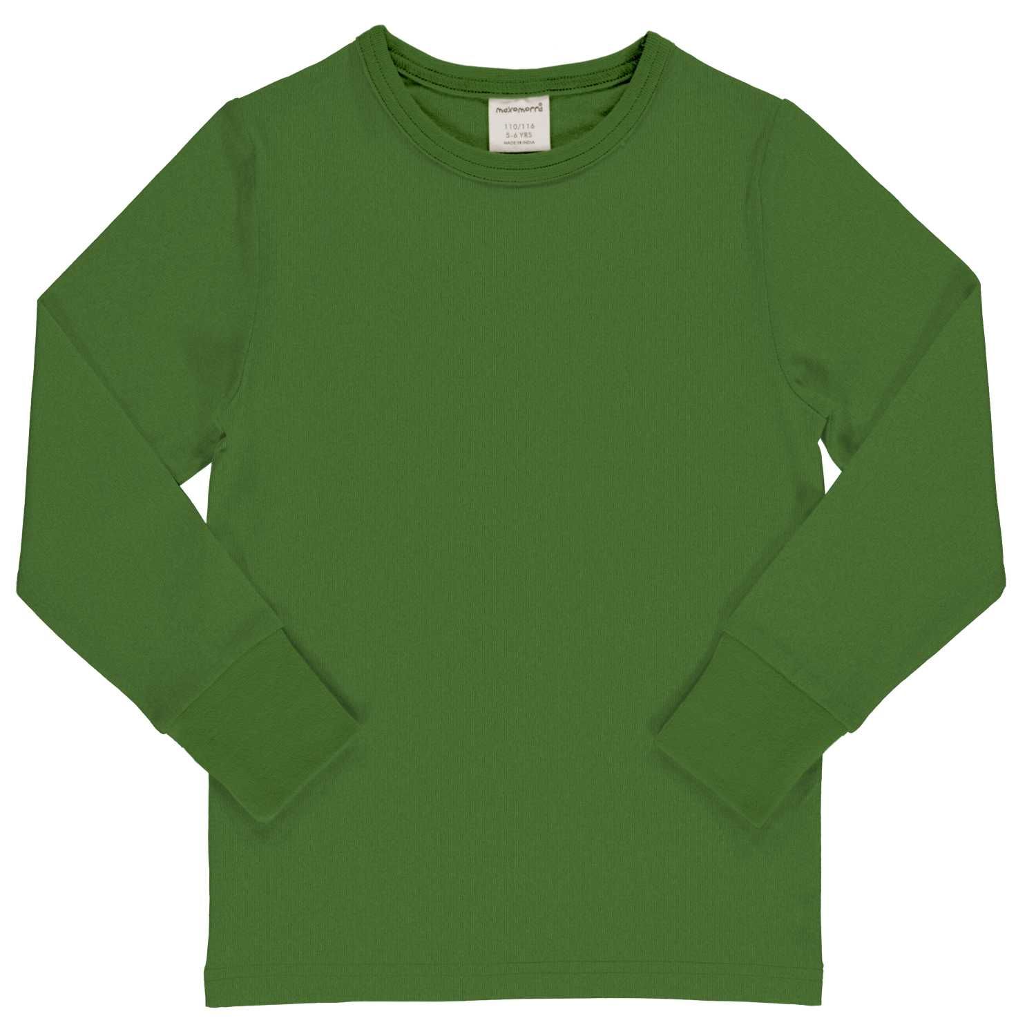Maxomorra Top LS Solid Green