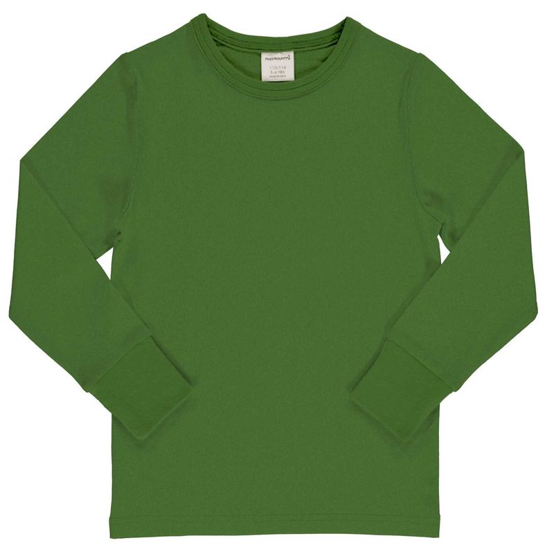 Maxomorra Top LS Solid Green